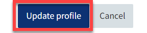 This image shows the 'Update profile' button.