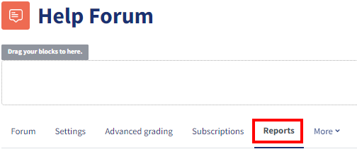 An image of the  report tab