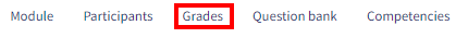 Image of the grades tab