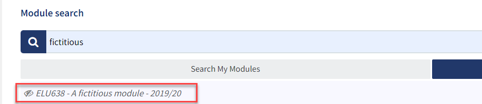 An image of how a hidden course appears