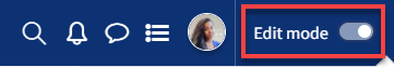 An image of the Edit mode button