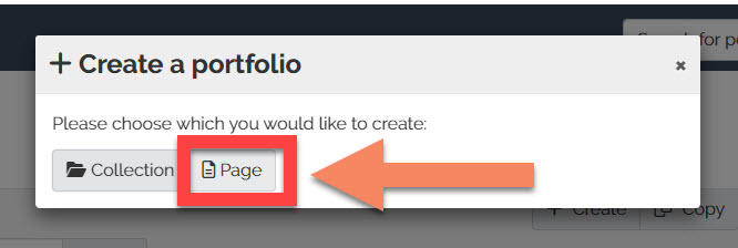 A screenshot showing users how to create a page on QMplus Hub.