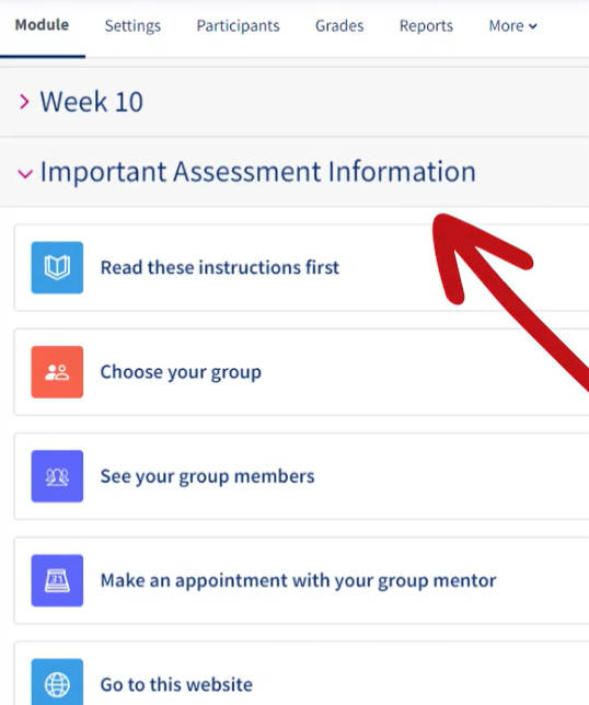 Assessment panel topic