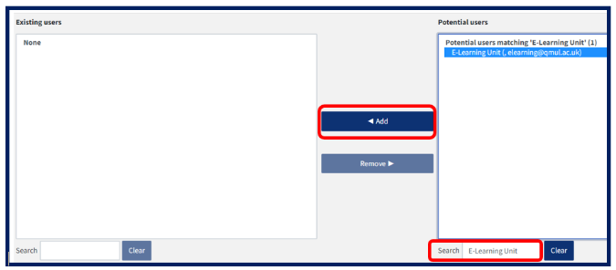 Image of the user search box