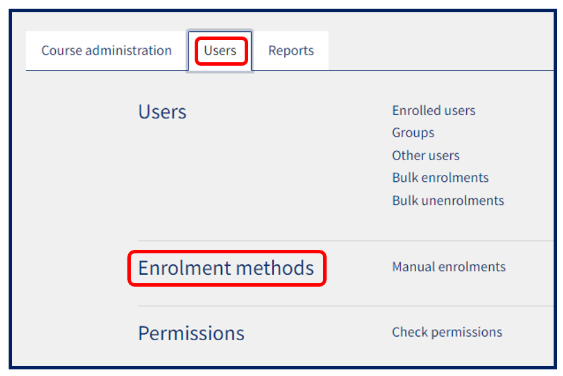 An image of the Users tab