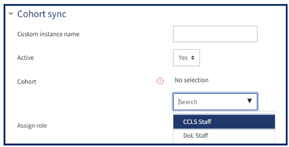 image of enrol  cohort option