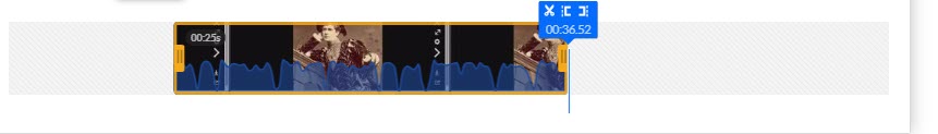 Set out on the video time line