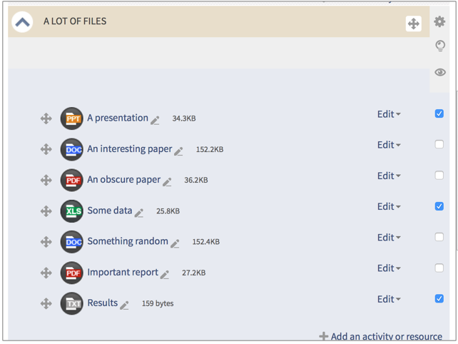 screenshot of files