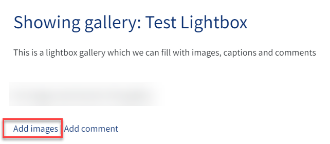 An image of the add images button