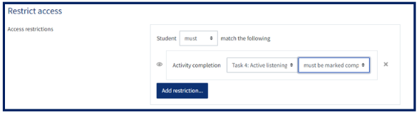 Showing a different criteria example