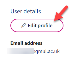 Image showing the Edit profile button